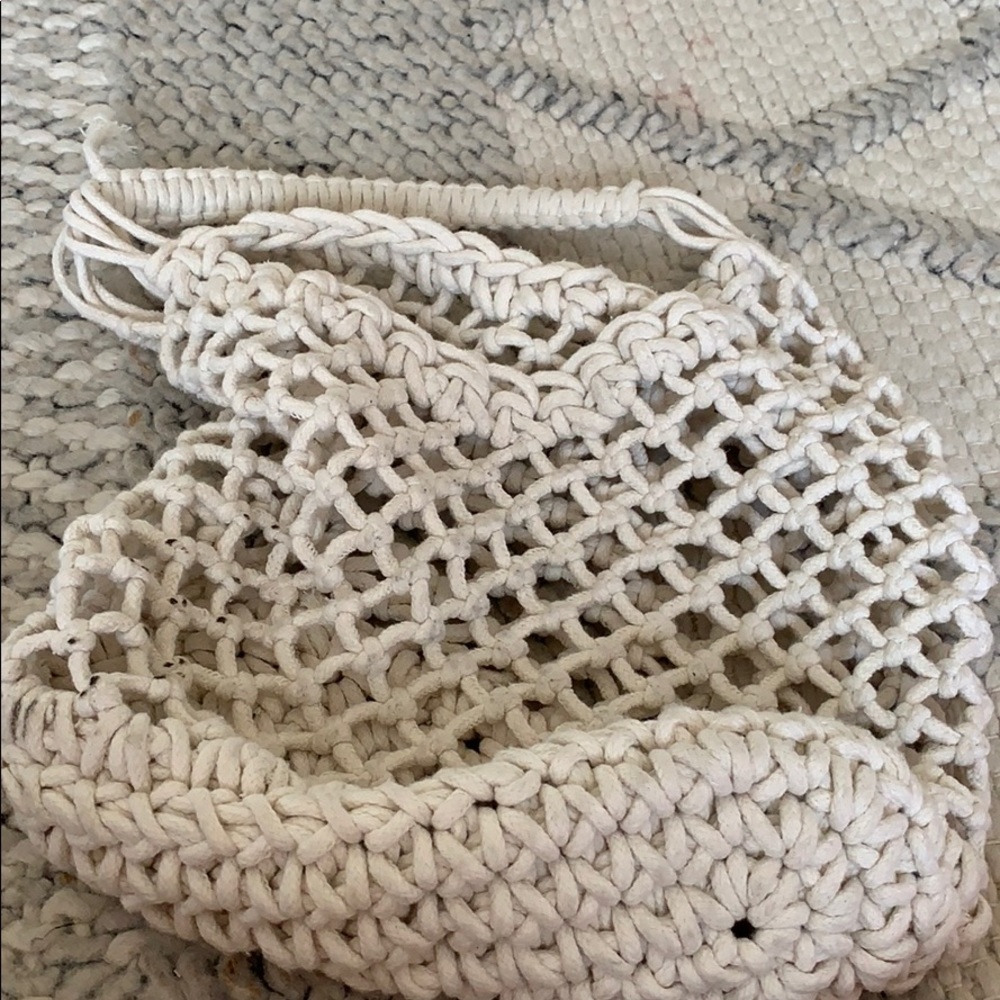 A Topshop beach bag.